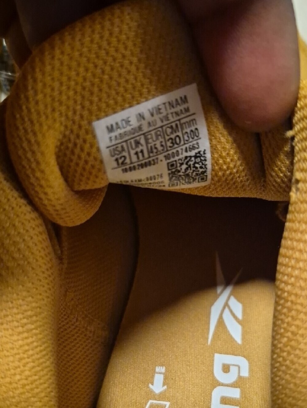 Reebok Mustard Yellow and White Athletic Sneakers - Picture 6 of 6